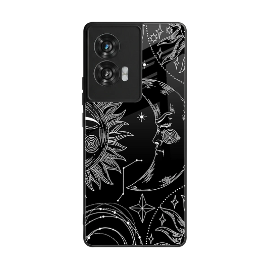 Celestial Duo back phone cover | glass case for motorola edge 50 fusion