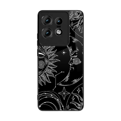 Celestial Duo back phone cover | glass case for motorola edge 50 pro