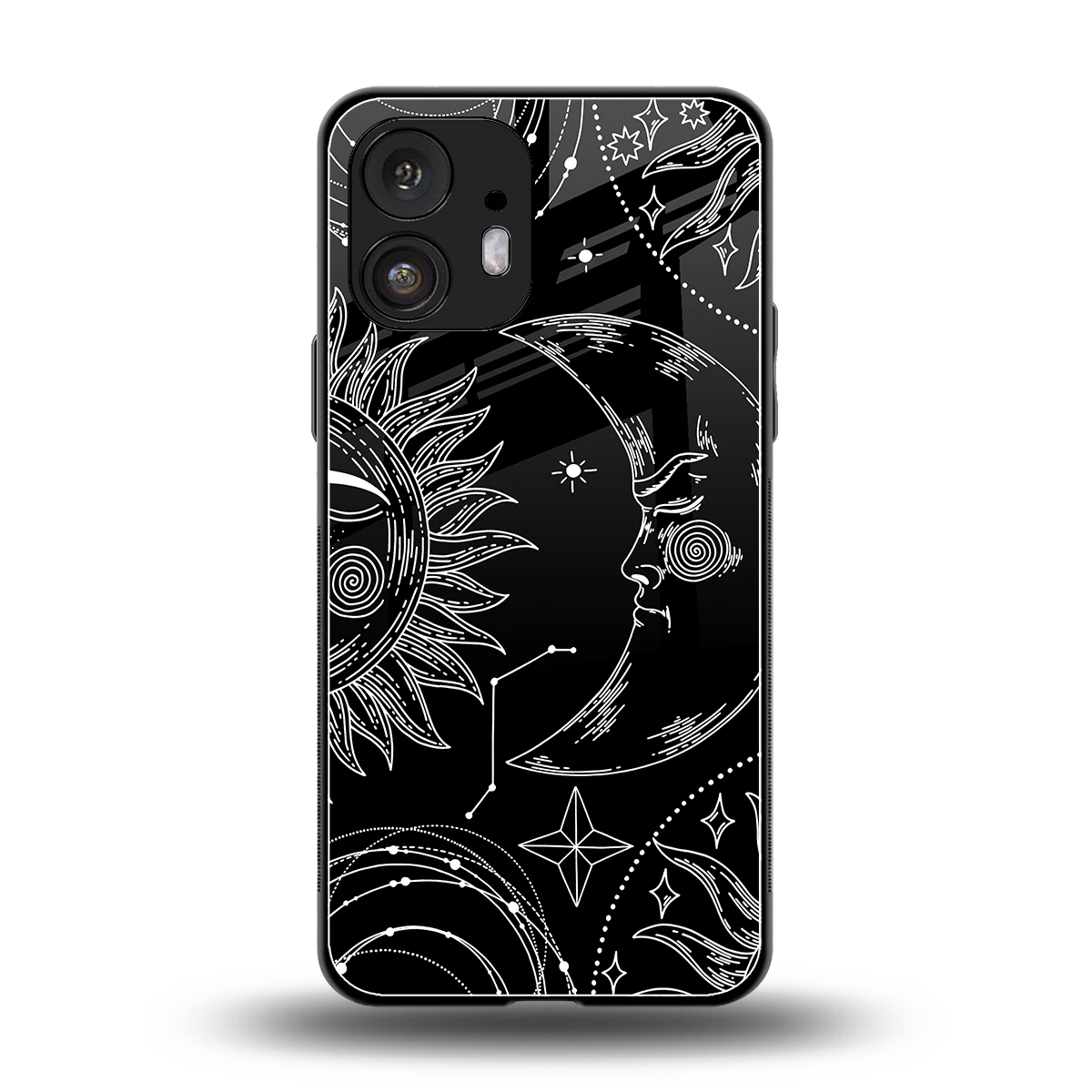 Celestial Duo back phone cover | glass case for nothing phone 2