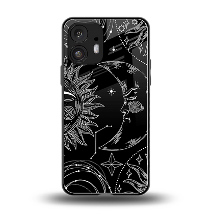 Celestial Duo back phone cover | glass case for nothing phone 2