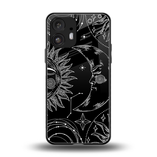 Celestial Duo back phone cover | glass case for nothing phone 2