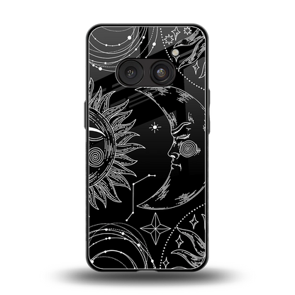 Celestial Duo back phone cover | glass case for nothing phone 2a