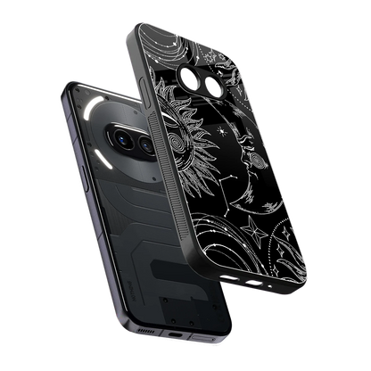 Celestial Duo sleek nothing phone 2a cover with tempered glass back and TPU edges