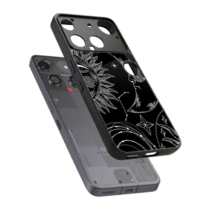 Celestial Duo sleek nothing phone 3 cover with tempered glass back and TPU edges