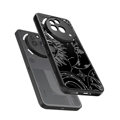 Celestial Duo sleek nothing phone 3a pro cover with tempered glass back and TPU edges