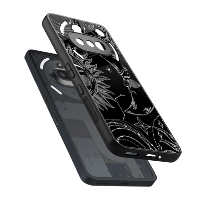 Celestial Duo sleek nothing phone 3a cover with tempered glass back and TPU edges