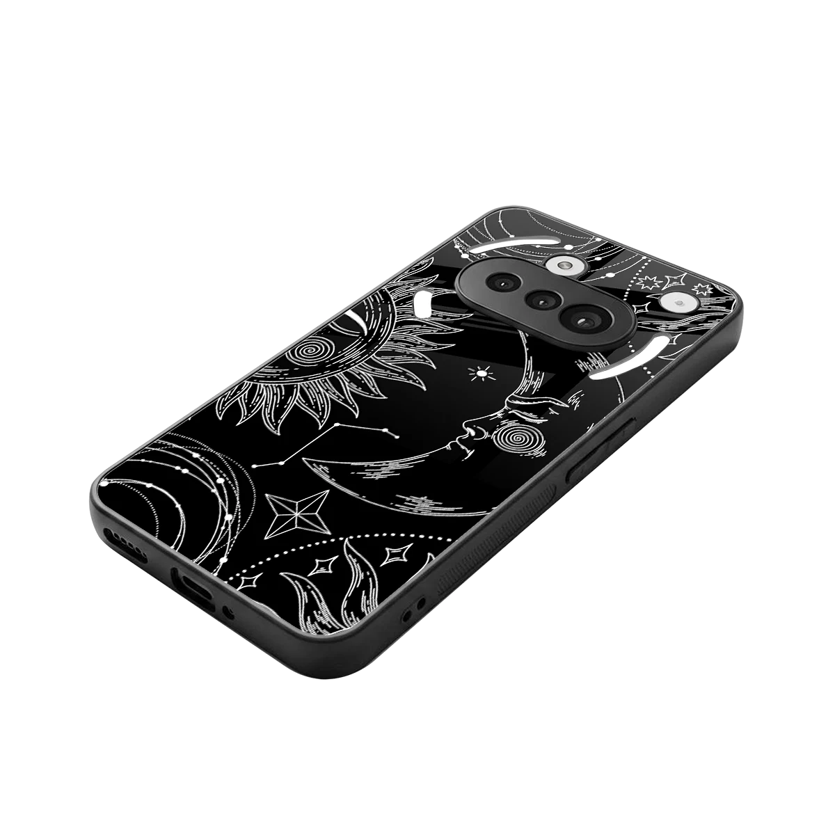 Celestial Duo stylish phone case for nothing phone 3a | glossy glass and slim fit
