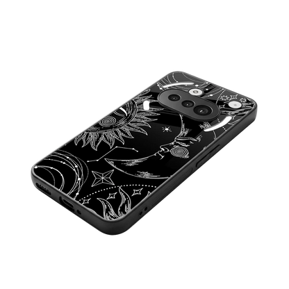 Celestial Duo stylish phone case for nothing phone 3a | glossy glass and slim fit