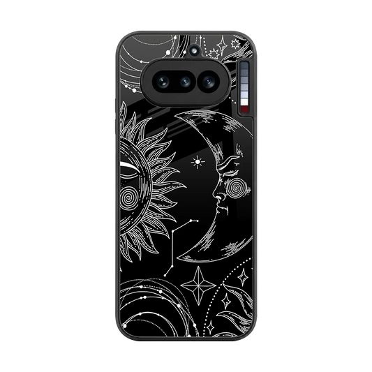 Celestial Duo back phone cover | glass case for nothing phone 4a