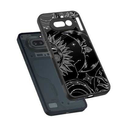 Celestial Duo sleek nothing phone 4a cover with tempered glass back and TPU edges