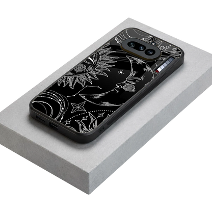 Celestial Duo stylish phone case for nothing phone 4a | glossy glass and slim fit