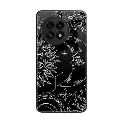 Celestial Duo back phone cover | glass case for oneplus 13r
