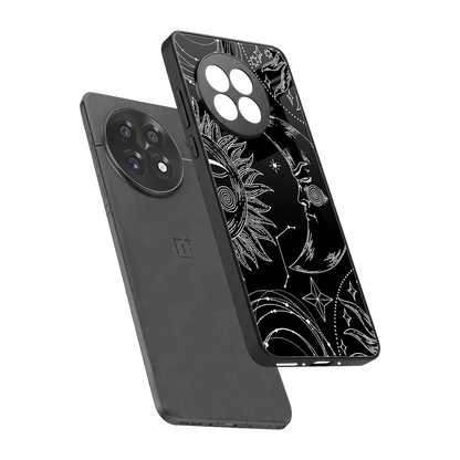 Celestial Duo sleek oneplus 13r cover with tempered glass back and TPU edges