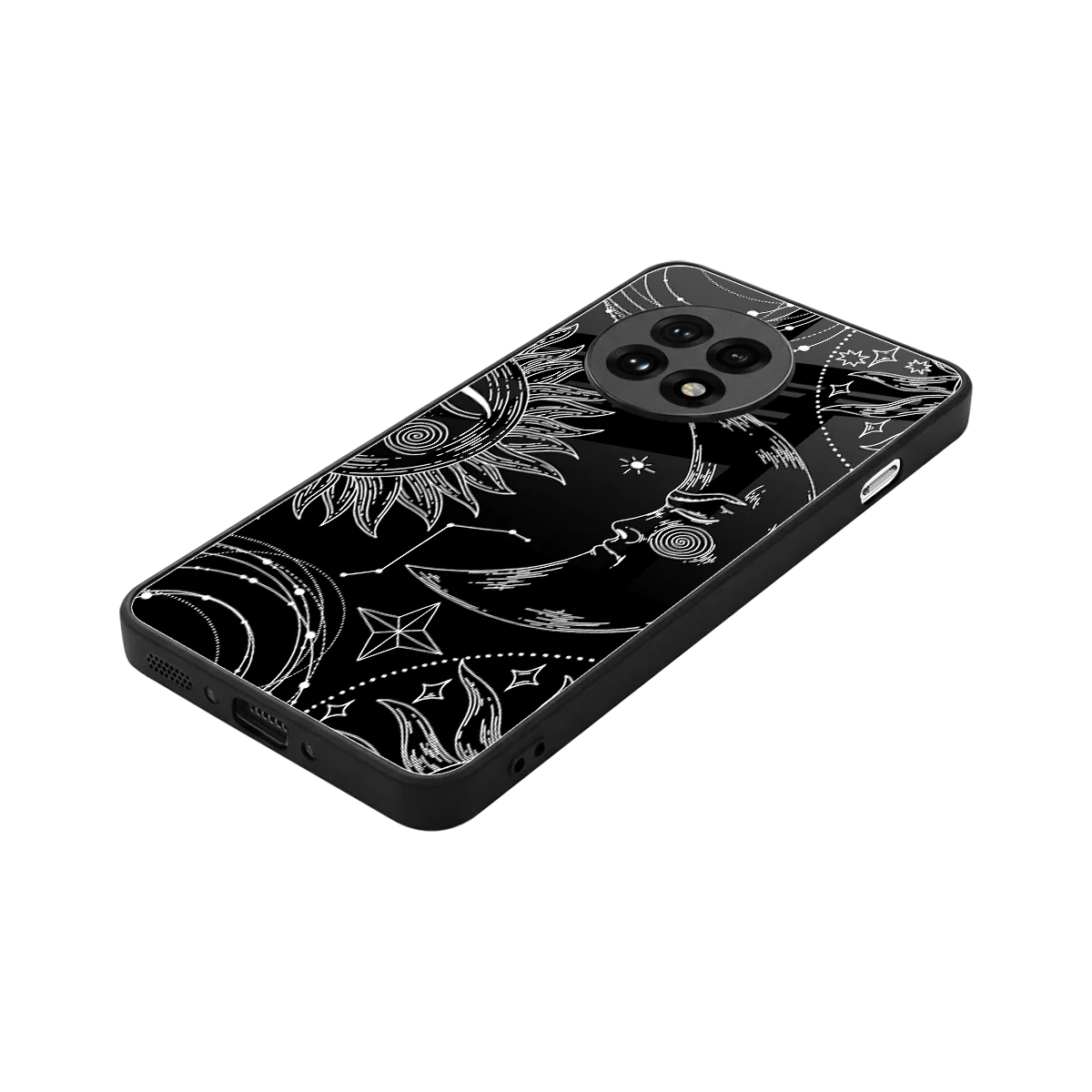 Celestial Duo stylish phone case for oneplus 13r | glossy glass and slim fit