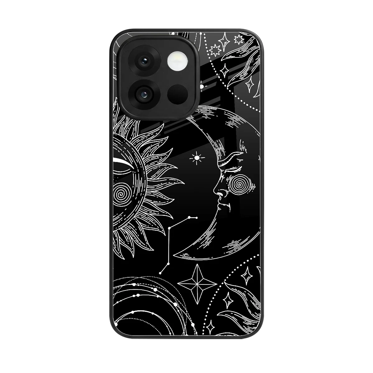 Celestial Duo back phone cover | glass case for oneplus 13s
