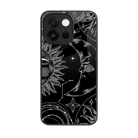Celestial Duo back phone cover | glass case for oneplus 13s