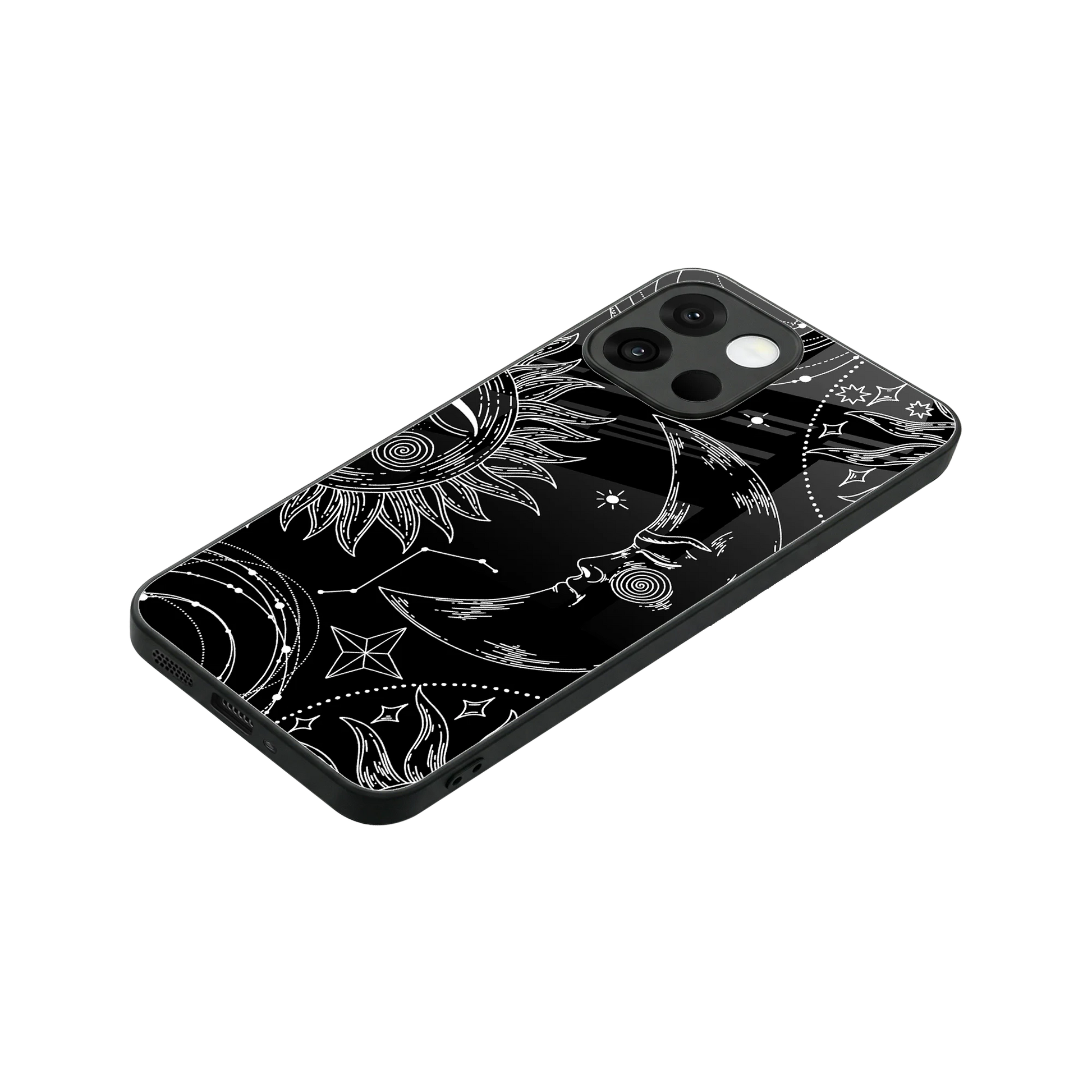Celestial Duo stylish phone case for oneplus 13s | glossy glass and slim fit