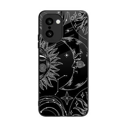 Celestial Duo back phone cover | glass case for oneplus 15r