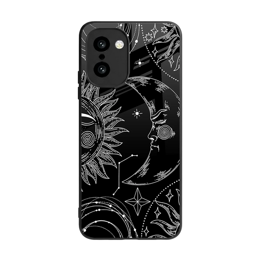Celestial Duo back phone cover | glass case for oneplus 15r
