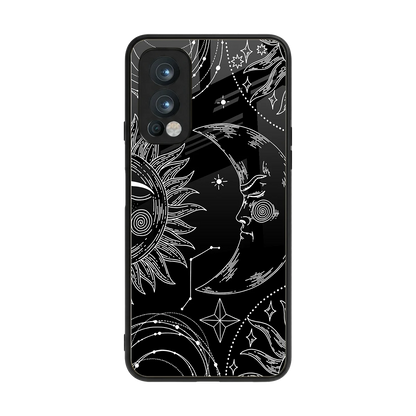 Celestial Duo back phone cover | glass case for oneplus nord 2