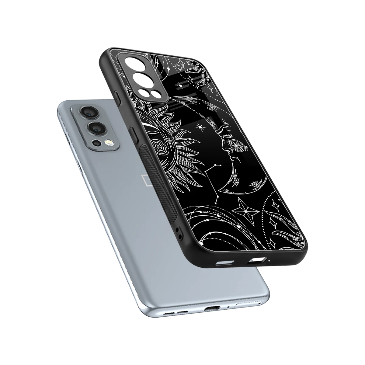 Celestial Duo sleek oneplus nord 2 cover with tempered glass back and TPU edges
