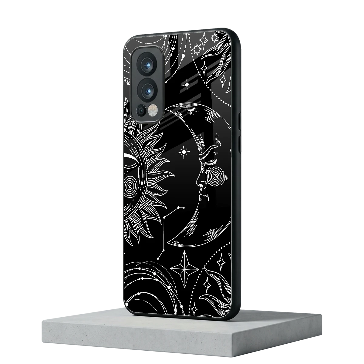 Celestial Duo oneplus nord 2 mobile cover | shockproof glass phone case