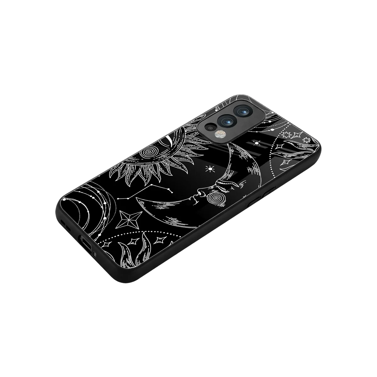 Celestial Duo stylish phone case for oneplus nord 2 | glossy glass and slim fit