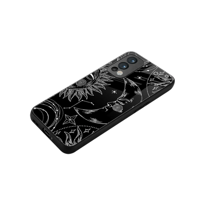 Celestial Duo stylish phone case for oneplus nord 2 | glossy glass and slim fit