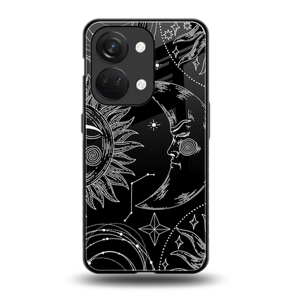 Celestial Duo back phone cover | glass case for oneplus nord 3