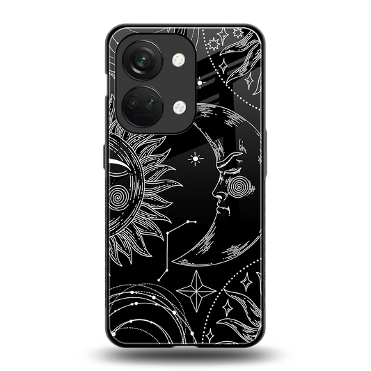 Celestial Duo back phone cover | glass case for oneplus nord 3