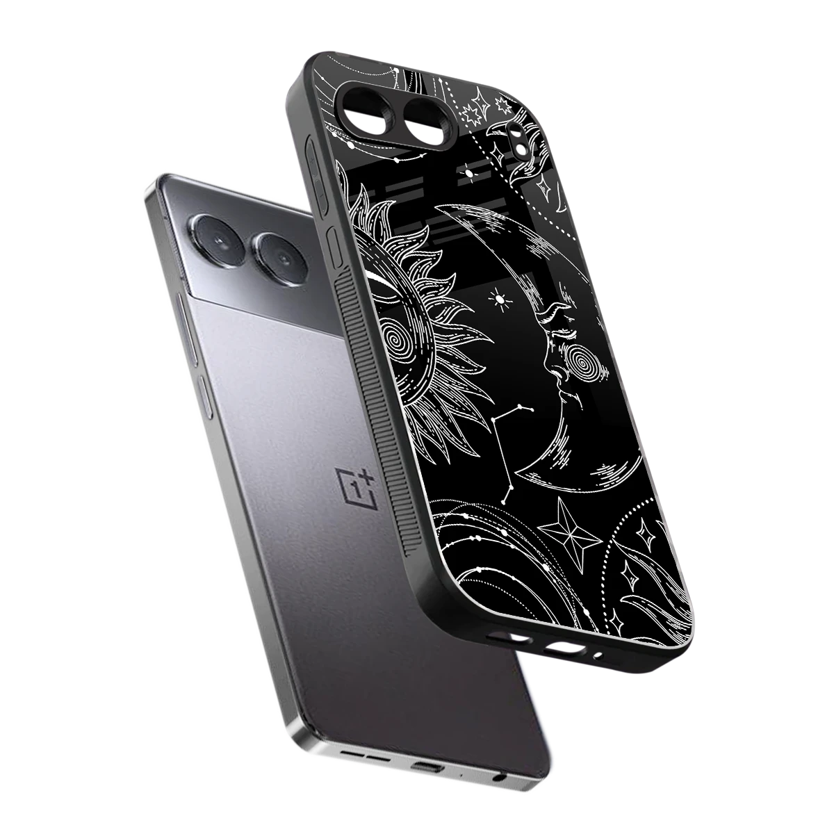 Celestial Duo sleek oneplus nord 4 cover with tempered glass back and TPU edges