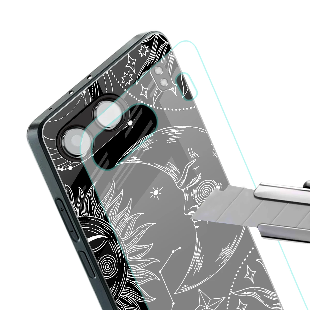 Celestial Duo stylish phone case for oneplus nord 4 | glossy glass and slim fit