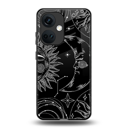 Celestial Duo back phone cover | glass case for oneplus nord ce 3