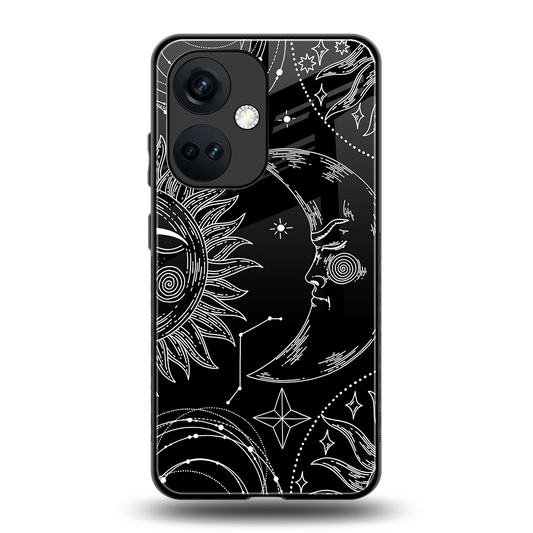Celestial Duo back phone cover | glass case for oneplus nord ce 3