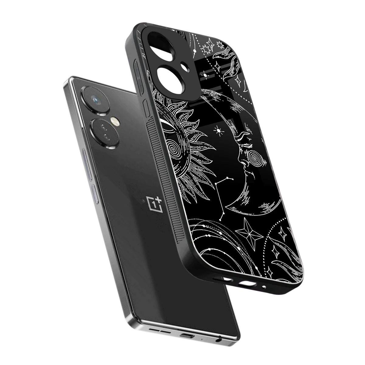 Celestial Duo sleek oneplus nord ce 3 cover with tempered glass back and TPU edges
