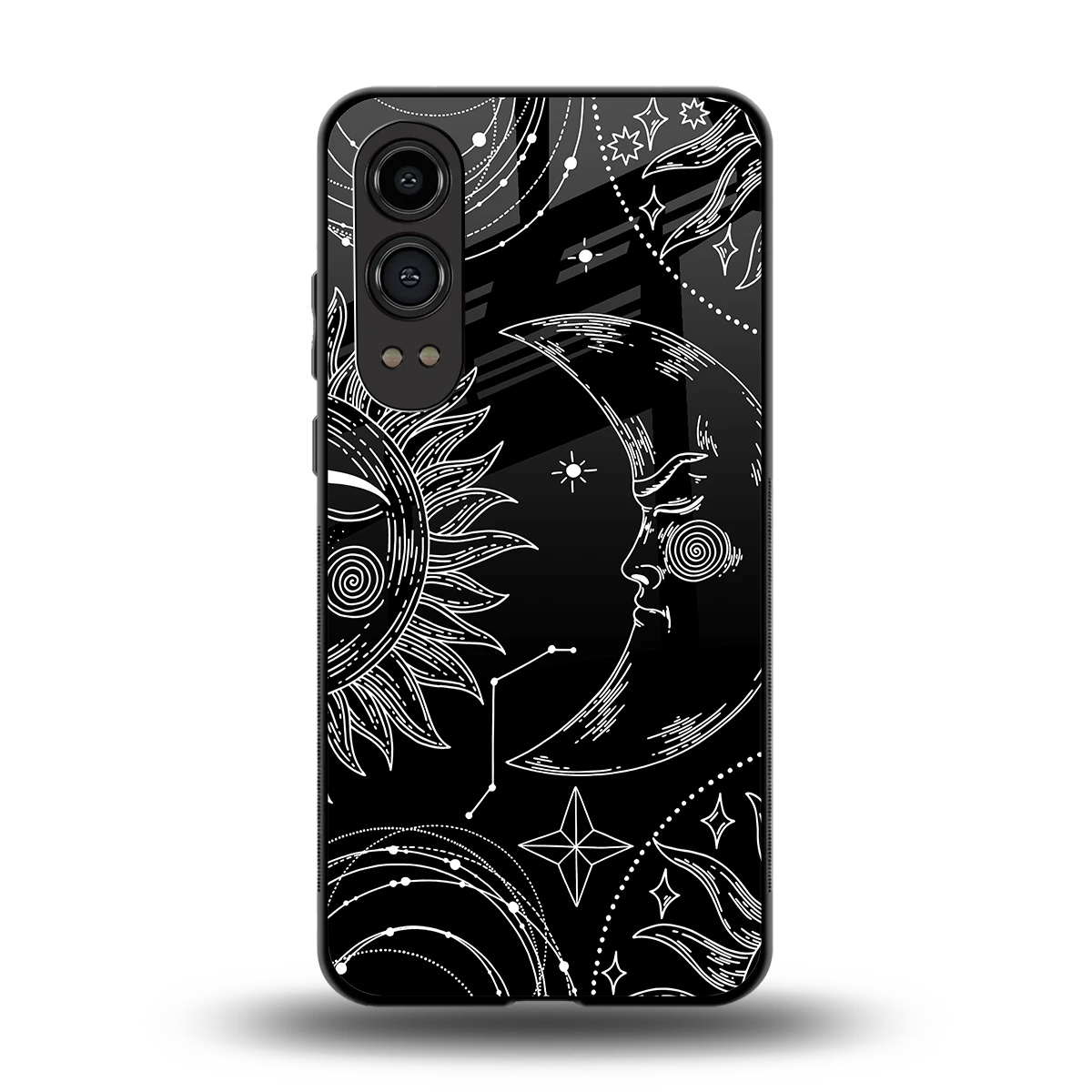Celestial Duo back phone cover | glass case for oneplus nord ce 4 lite