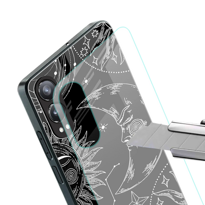 Celestial Duo stylish phone case for oneplus nord ce 4 lite | glossy glass and slim fit