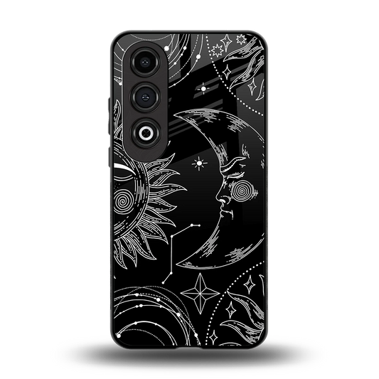 Celestial Duo back phone cover | glass case for oneplus nord ce 4