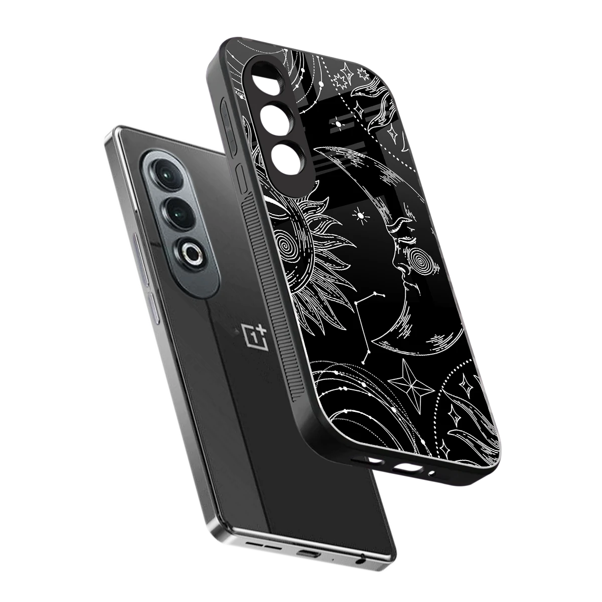 Celestial Duo sleek oneplus nord ce 4 cover with tempered glass back and TPU edges