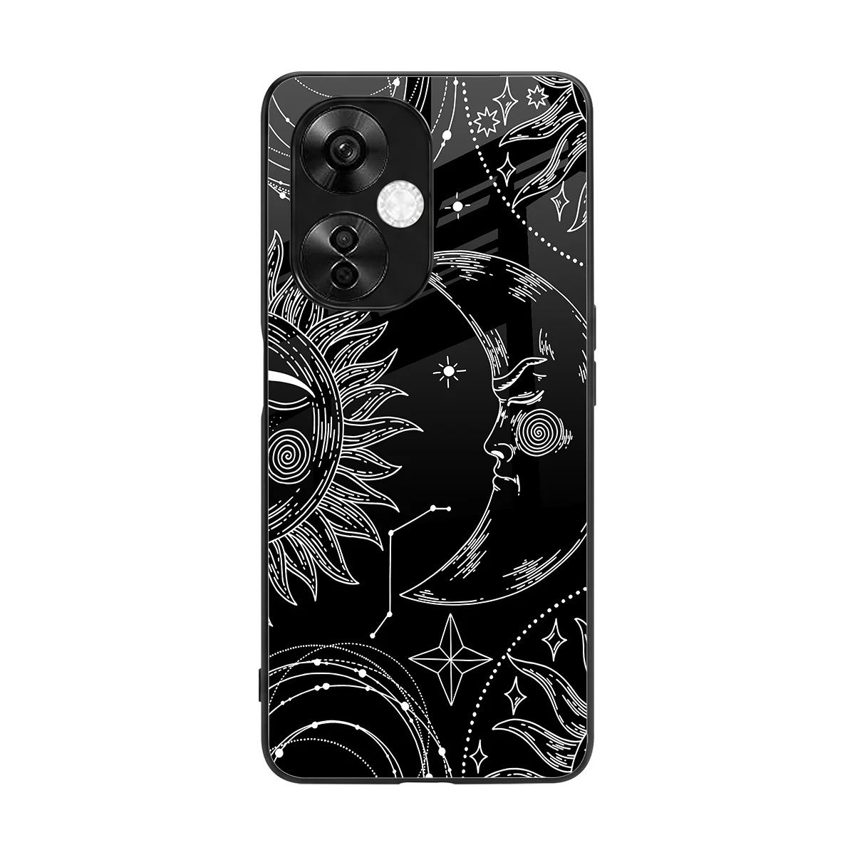 Celestial Duo back phone cover | glass case for oneplus nord ce 3 lite