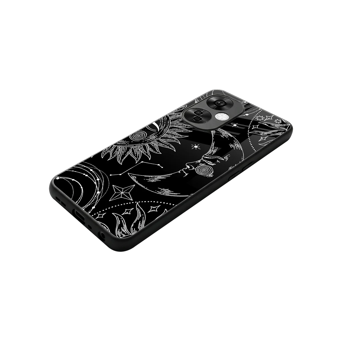 Celestial Duo stylish phone case for oneplus nord ce 3 lite | glossy glass and slim fit