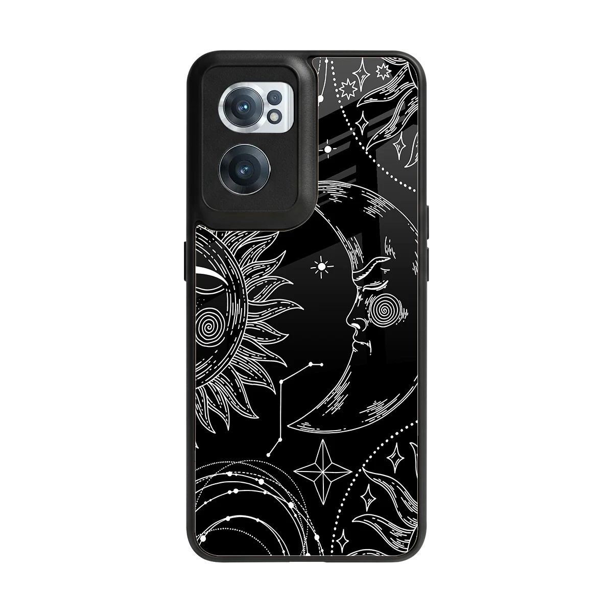 Celestial Duo back phone cover | glass case for oneplus nord ce 2