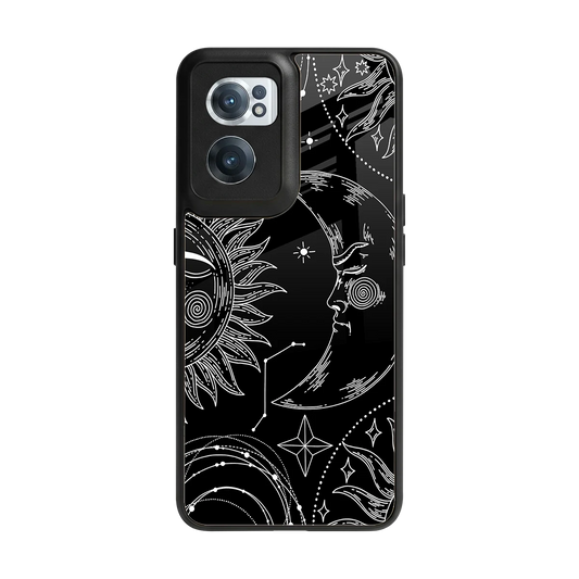 Celestial Duo back phone cover | glass case for oneplus nord ce 2