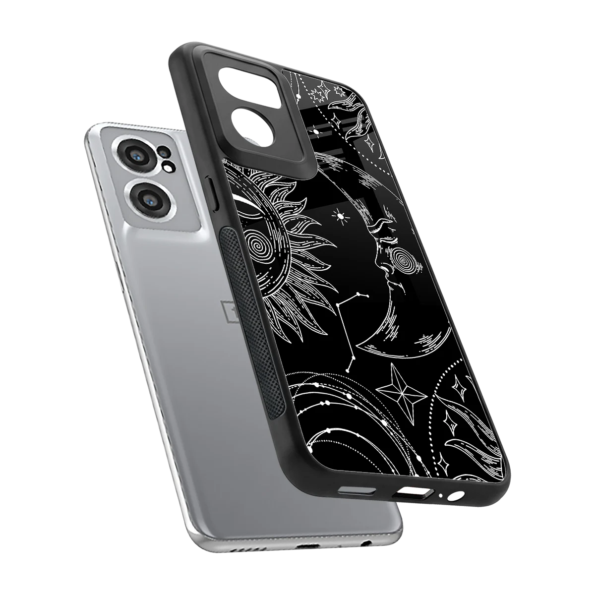 Celestial Duo sleek oneplus nord ce 2 cover with tempered glass back and TPU edges