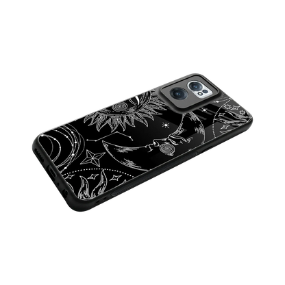 Celestial Duo stylish phone case for oneplus nord ce 2 | glossy glass and slim fit