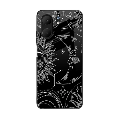 Celestial Duo back phone cover | glass case for oppo a5x 5g