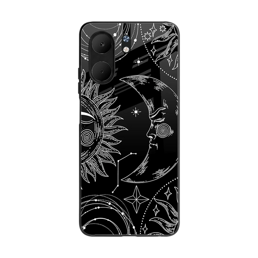 Celestial Duo back phone cover | glass case for oppo a5x 5g