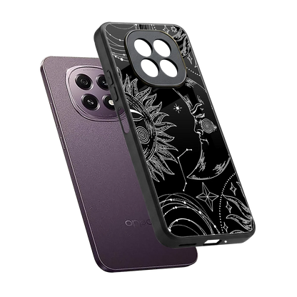 Celestial Duo sleek oppo f29 5g cover with tempered glass back and TPU edges