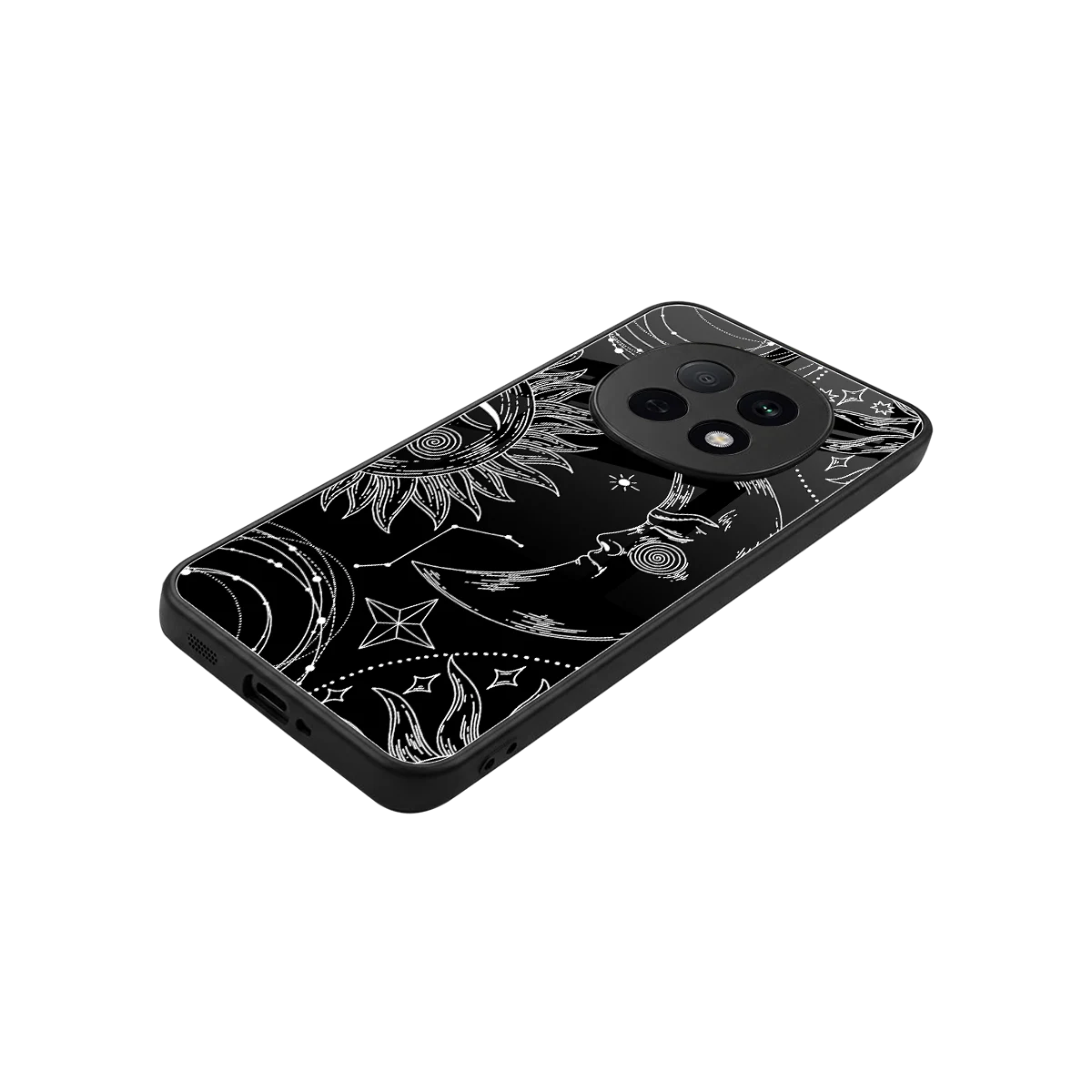 Celestial Duo stylish phone case for oppo f29 pro 5g | glossy glass and slim fit