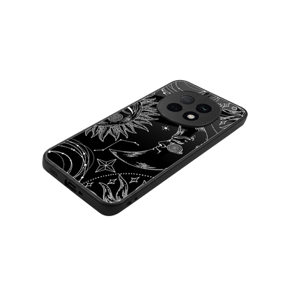Celestial Duo stylish phone case for oppo f29 pro 5g | glossy glass and slim fit